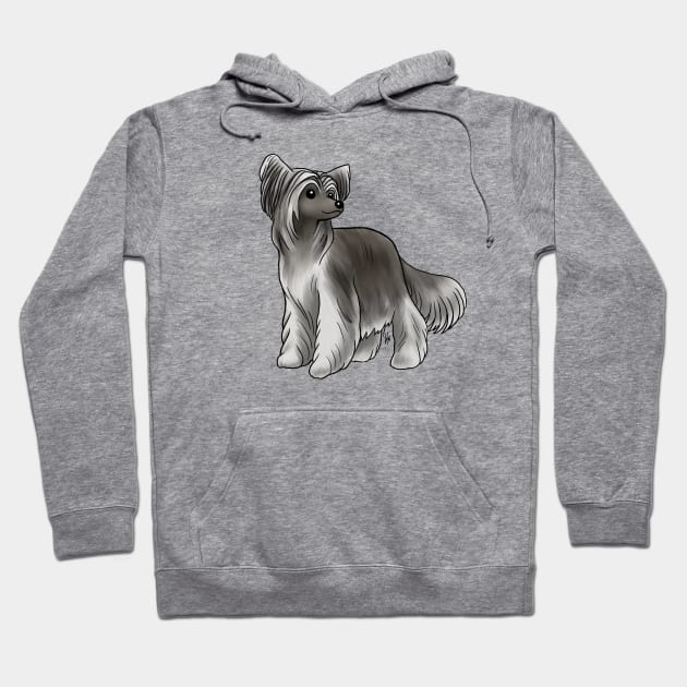 Dog - Chinese Crested - Powderpuff - White and Tan Hoodie by Jen's Dogs Custom Gifts and Designs